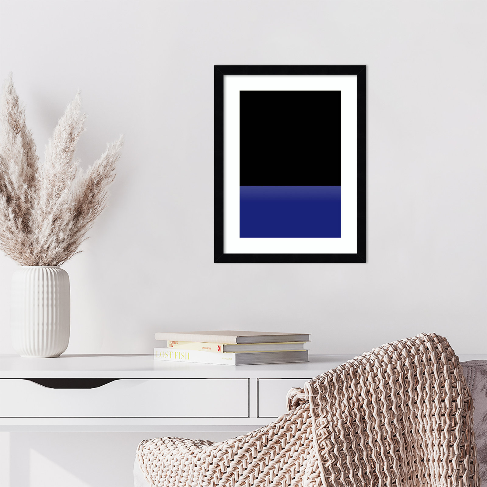 Lancey "Sea" Print by Alex Caminker, Black , 17" H x 13" W