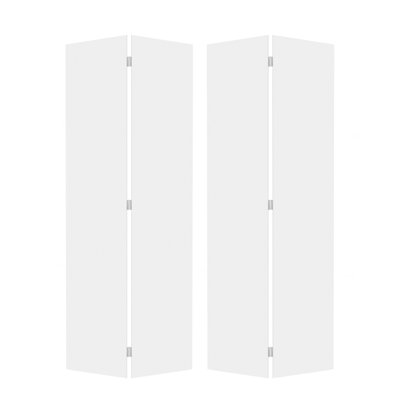 18 po X 84 po Porte pliante en vinyle blanc uni avec trousse de quincaillerie