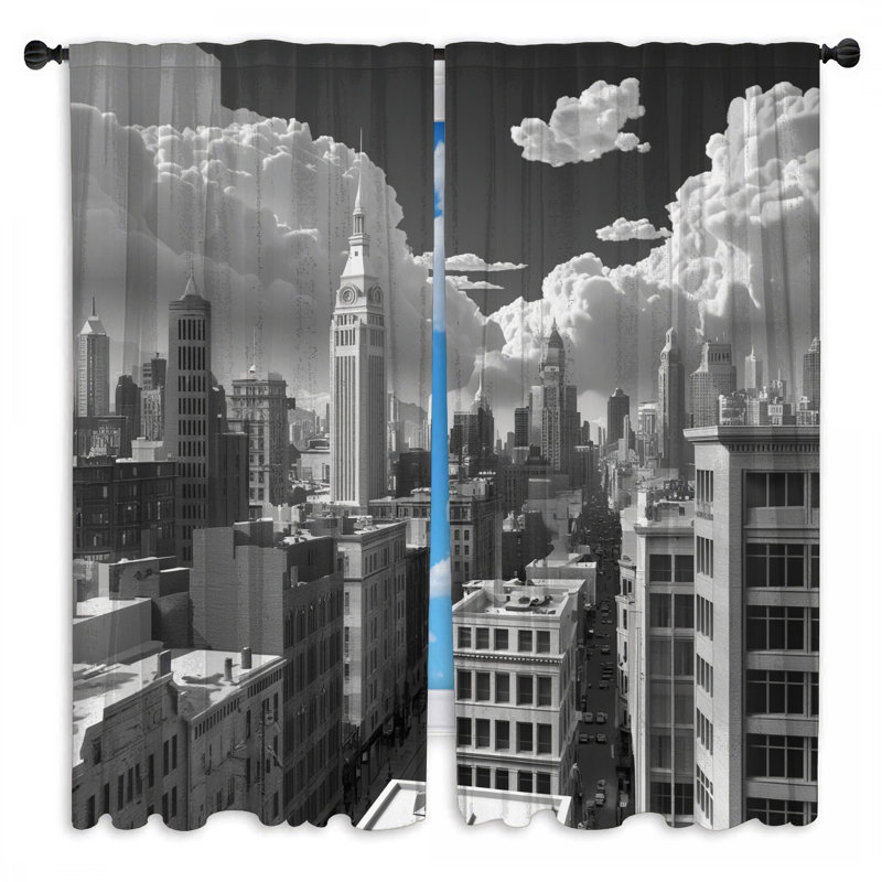 Rideau noir obscurcissant et obscurcissant - 2 panneaux, 40 po x 50 po - 2 panneaux, Transparent