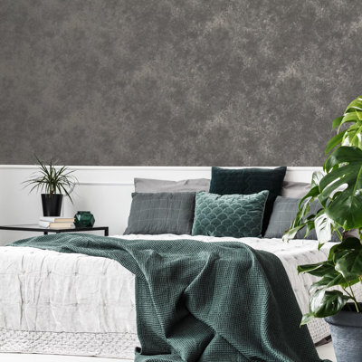 Boutique Gilded Concrete Quartz Plain Wallpaper
