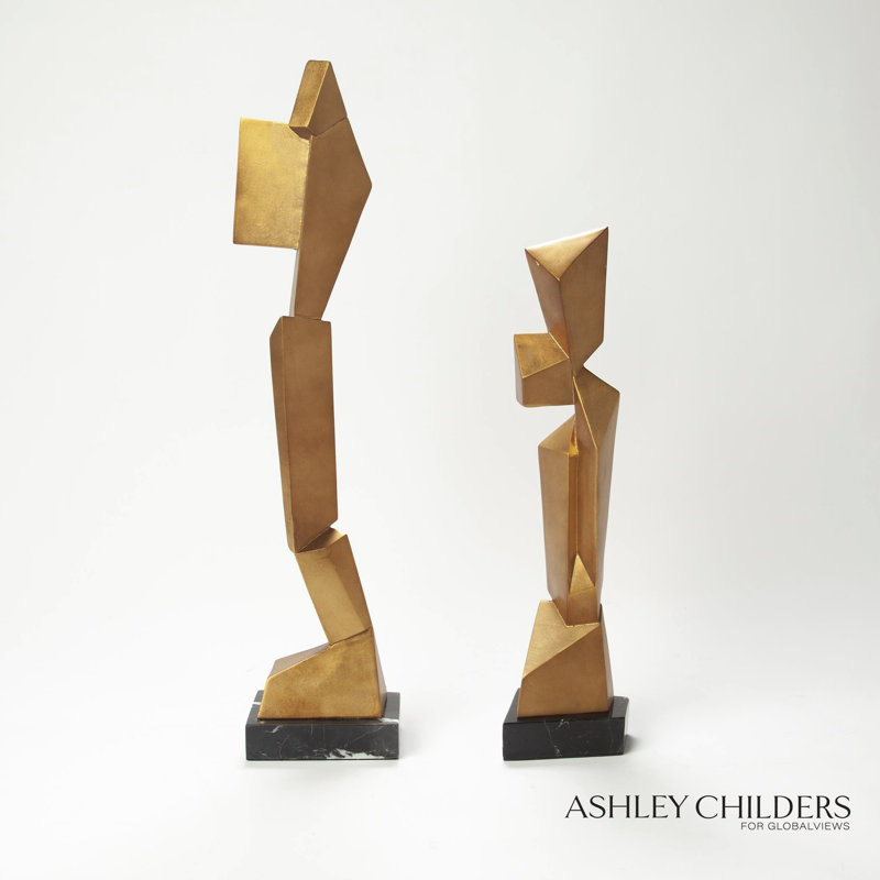 Facet Sculpture-Gold-Lg