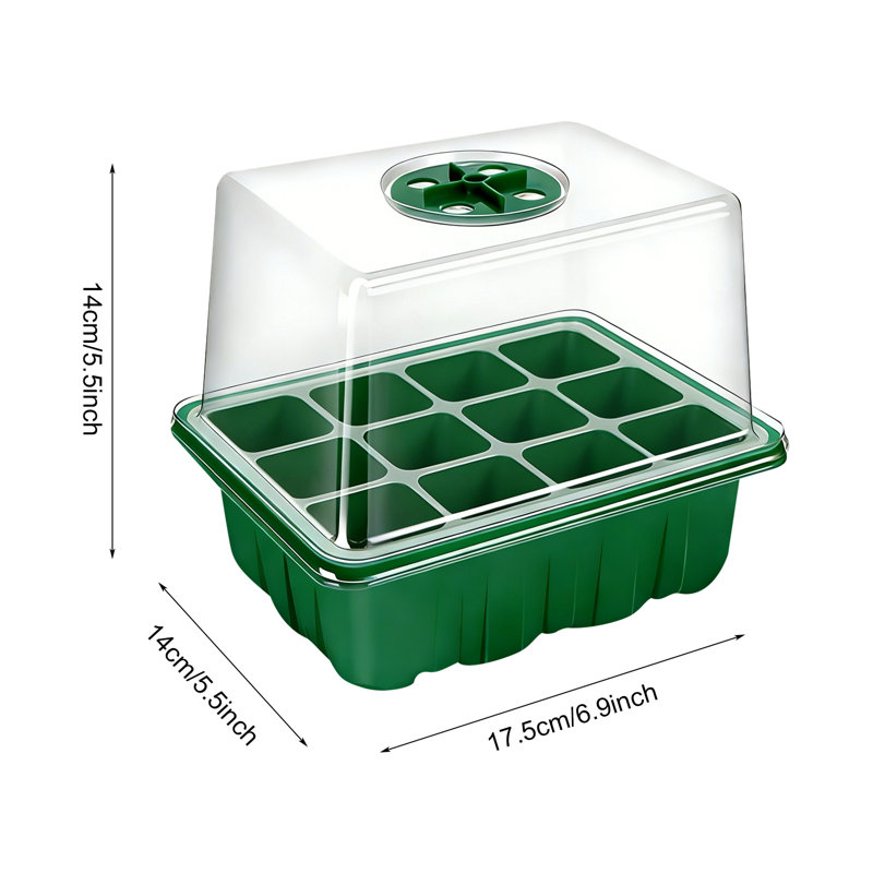 Ensemble de démarrage de graines à 5 niveaux avec lumières de croissance DEL - dôme d'humidité et évents, plateau de germination des graines réutilisable pour les légumes, les herbes et les fleurs