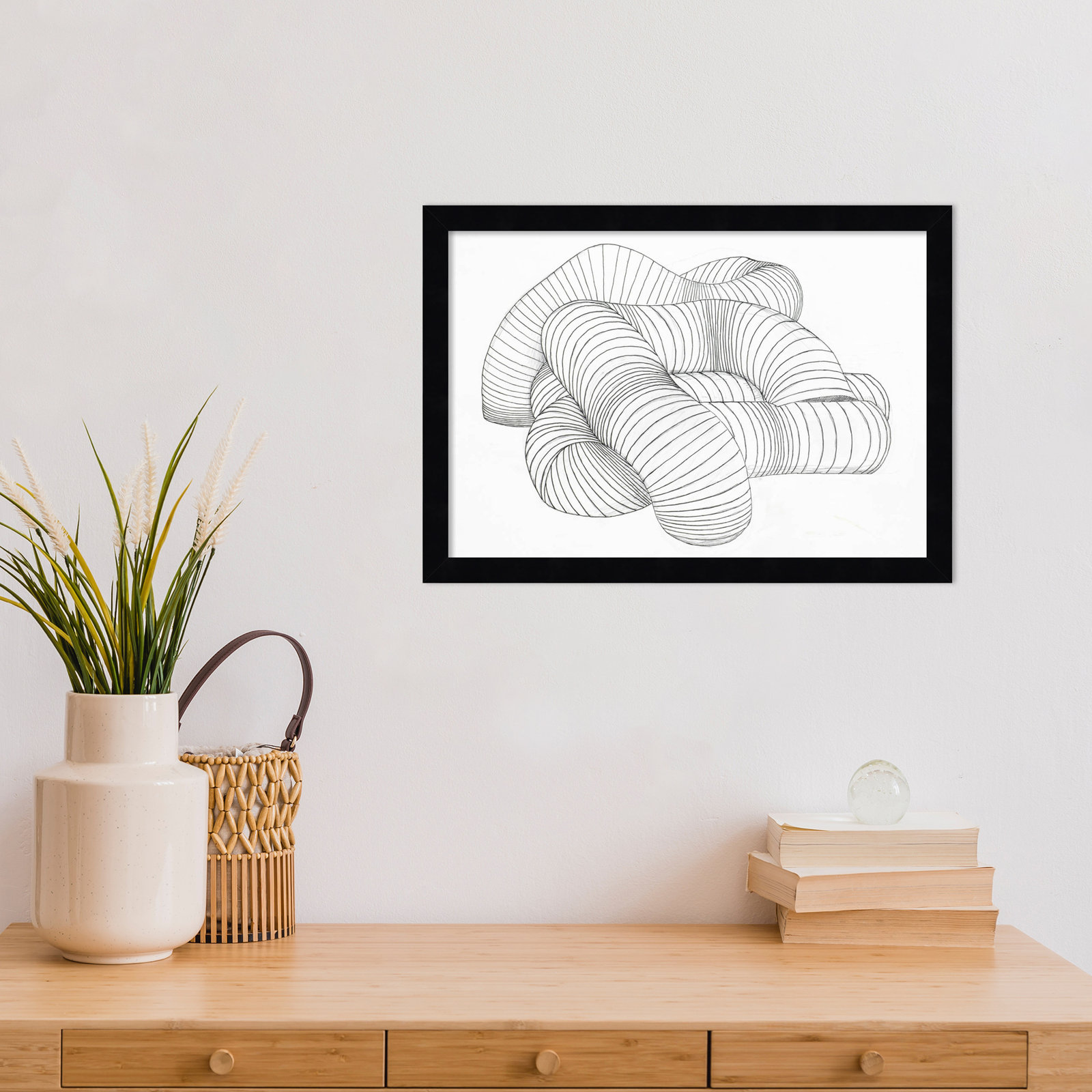Grudie Hydro Pipes Print by Alex Dunn, Black, 12" H x 17" W x 1" D