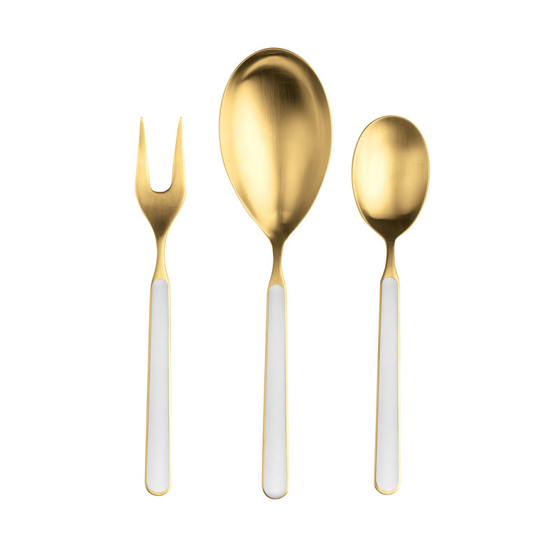 Fantasia Ice Oro 3 - Piece Hostess Set, Porcelain