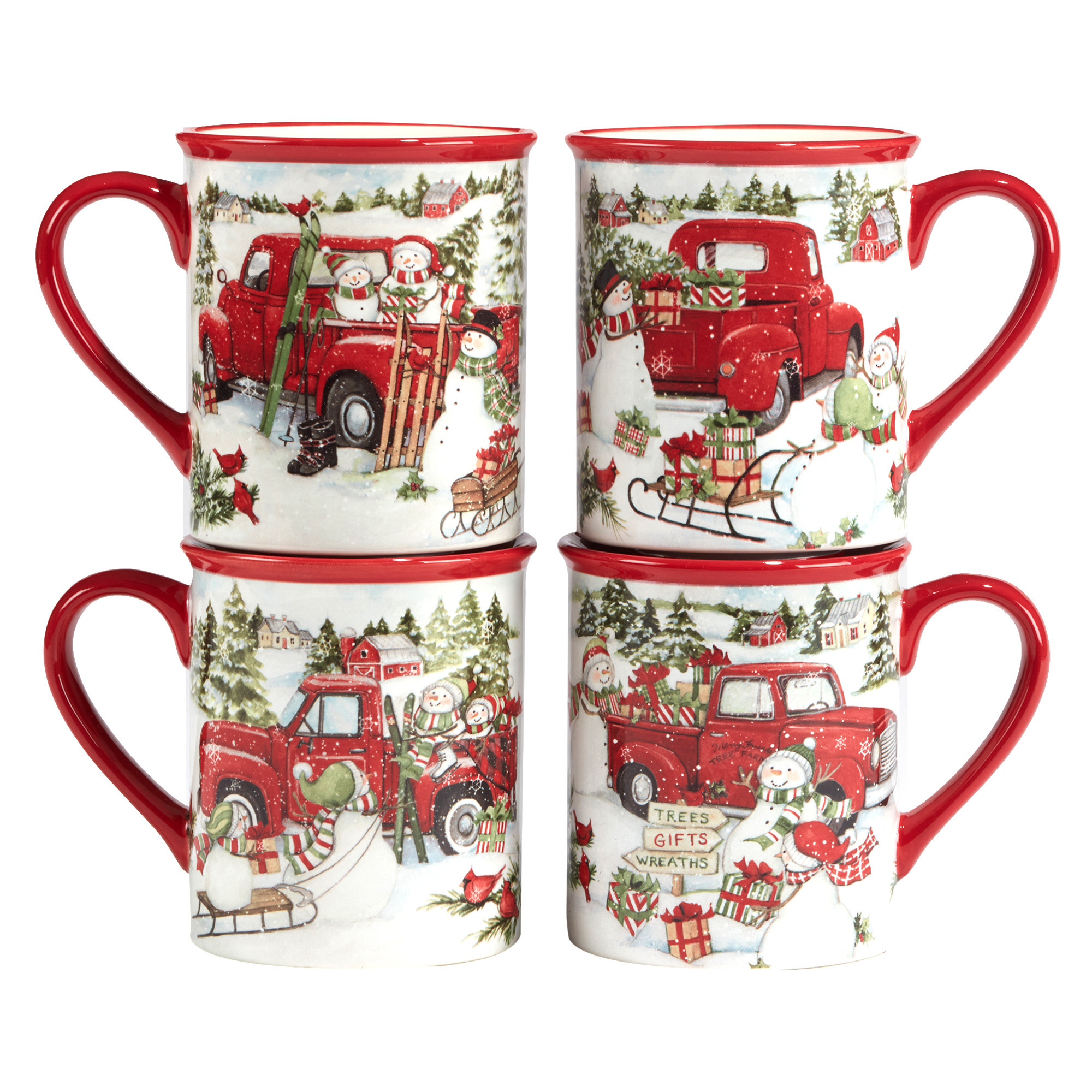 12oz Set of 3 Ceramic Stacking Mugs - Snowman – Mr. Christmas