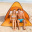 Abri de soleil pour tente de camping orange avec 2 ou 3 personnes avec fenêtre de ventilation UPF50 + et sac de transport-73449591