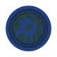 Sous-verres ronds en cuir vert et bleu-1817219234