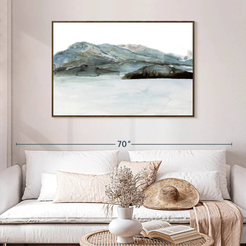 Island View, 46" X 31", Floating Frame Walnut