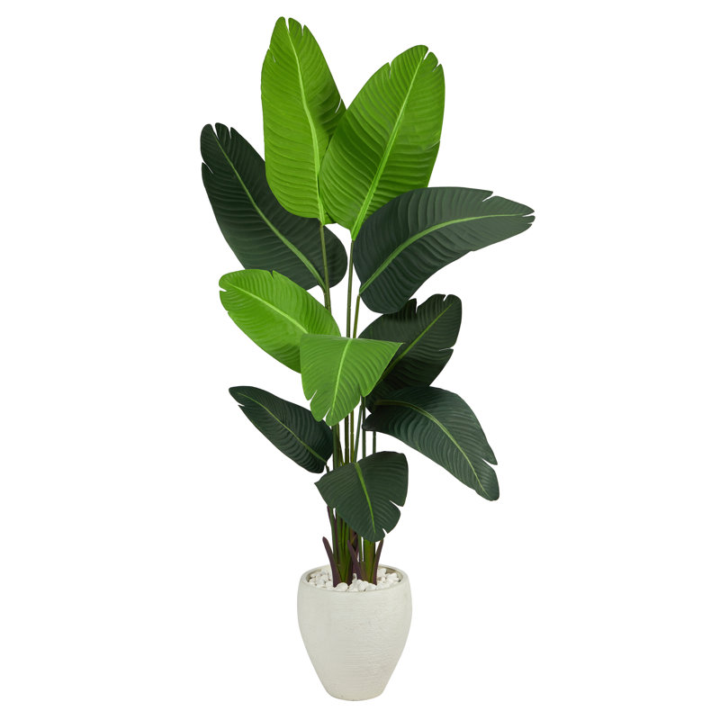 66'' Faux Palm Tree in Clay Planter