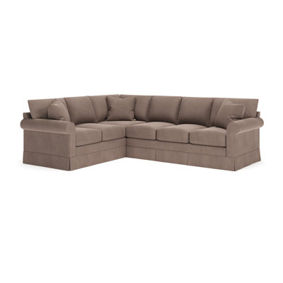 Friedman 115" W 2-Piece Upholstered Sectional with Foam and Down Blend Cushions