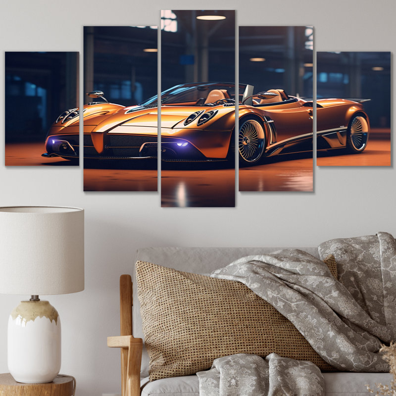 Voiture exotique néon italienne 5 pièces
