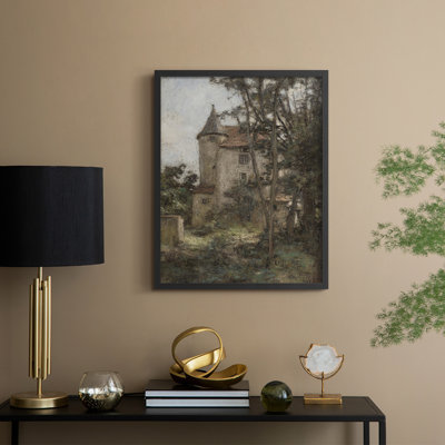 «Vintage Landscape CCII», reproduction encadrée - bois massif