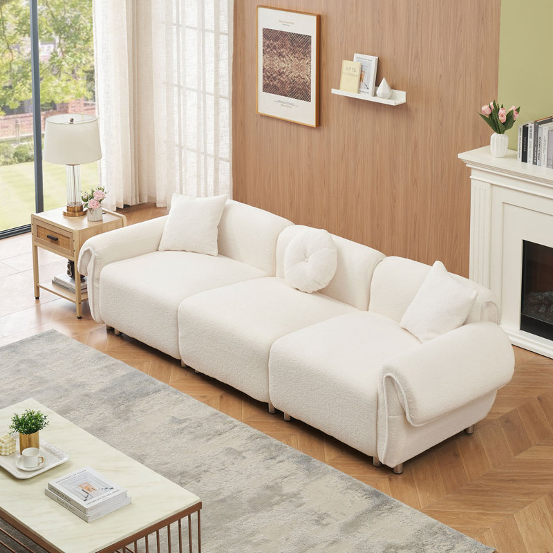 Canapé 3 places Teddy, Ourson beige
