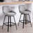 Absalom Swivel Upholstered 25.6'' Linen Counter Stool with Metal Frame-474628404