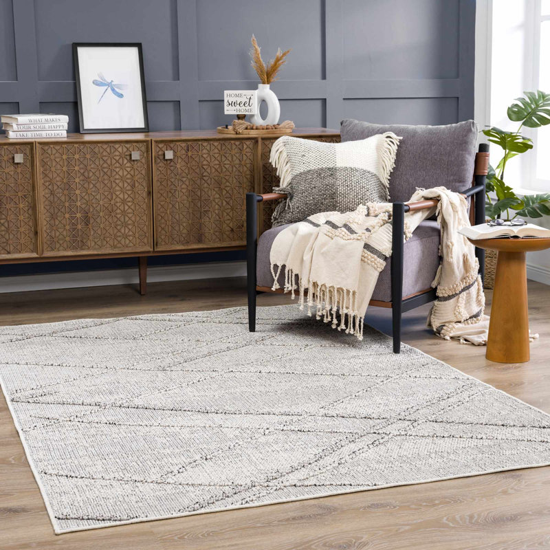 Tapis gris Voluntown, Rectangle 5 pi x 7 pi