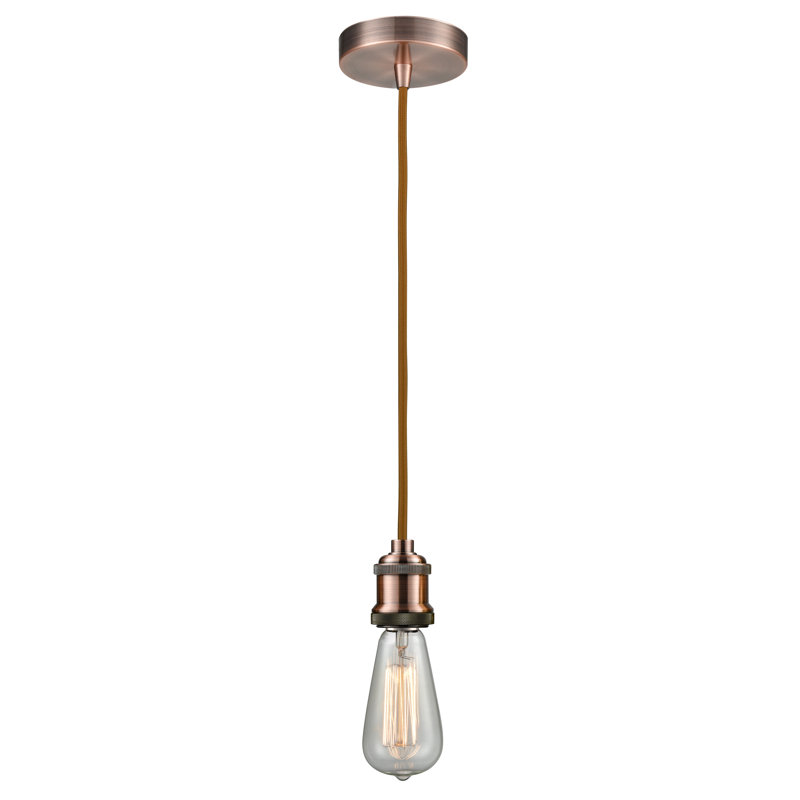 Waterville 1 - Light Single Pendant, Antique Copper/Copper