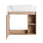 Meuble-lavabo mural 24 po avec lavabo en céramique blanche et porte à fermeture en douceur-1322195630-1322195629