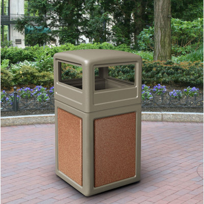 StoneTec Stone Open Trash Can - 42 Gallons