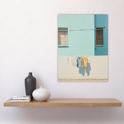 Wall Art Print Washing Day Blues By Amy Denver Minimalist Soft Pastel Palette Laundry Room Minimalism Simple Modern Artwork Poster