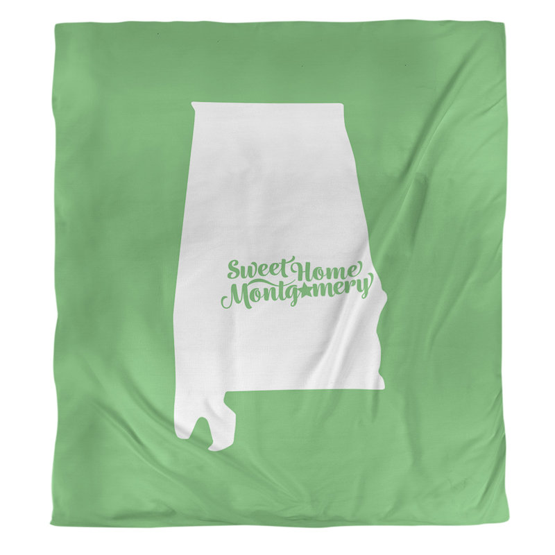 Housse de couette alabama montgomery, Housse de couette pour lit simple, Vert