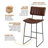 Andoche Faux Leather Iron Frame Upholstered Stool-66324907-118658269