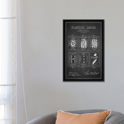 « hammatt billings playing cards », impression sur toile grise