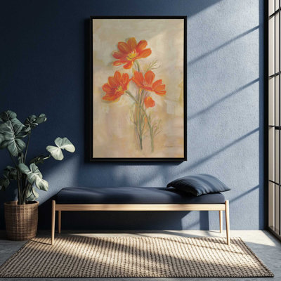 Spicy Orange Cosmos by Carol Rowan Art Print
