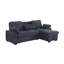 91"W Chenille Fabric Reversible Sleeper Sectional With Storage Chaise, Drop-Down Table, Cup Holders And Charging Ports-1699677235