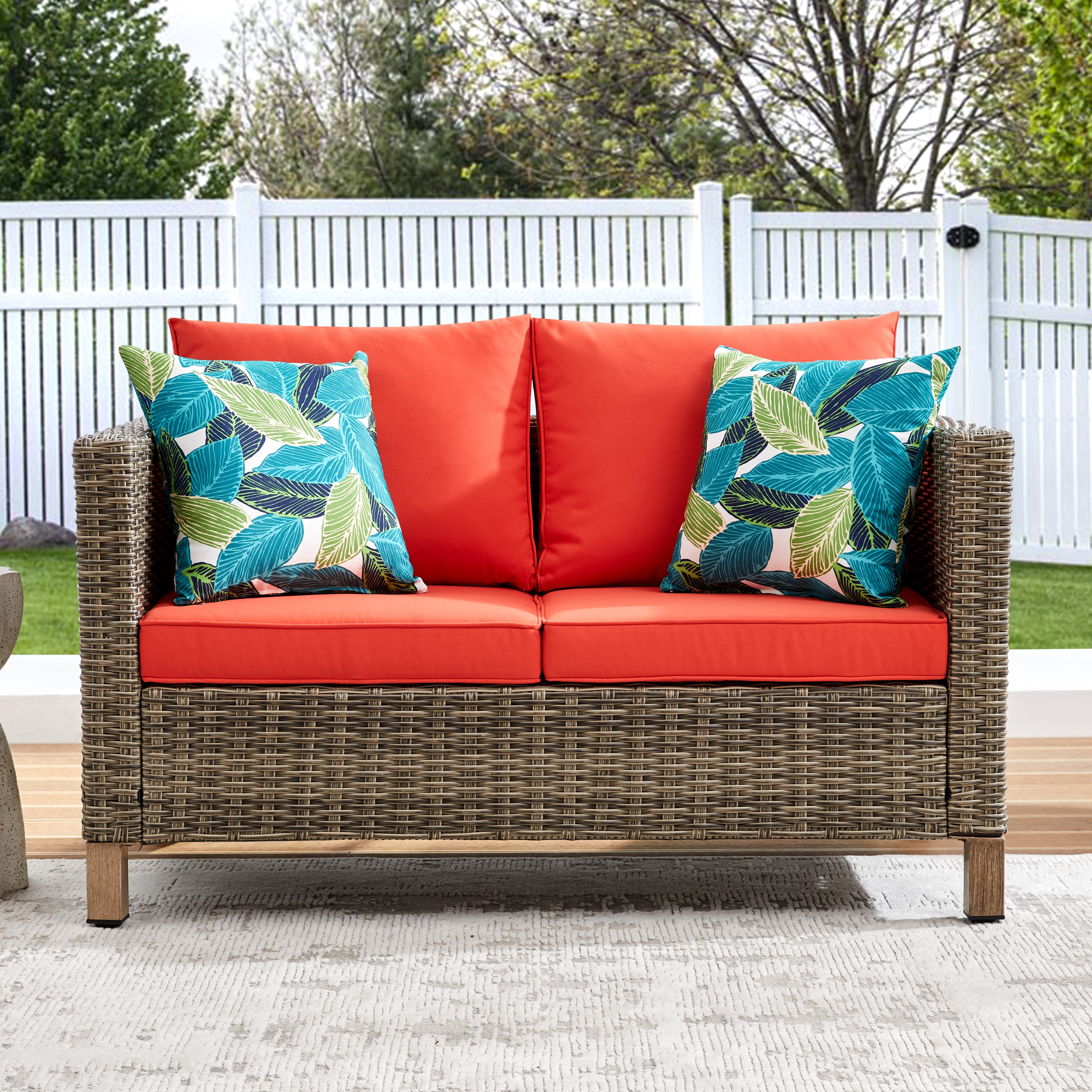 Ebern Designs Outdoor Loveseat With Cushions & Reviews - Wayfair Canada
