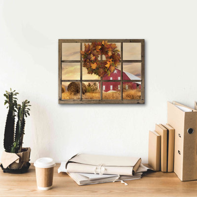«Fall Window View» par Lori Deiter, art mural sur toile