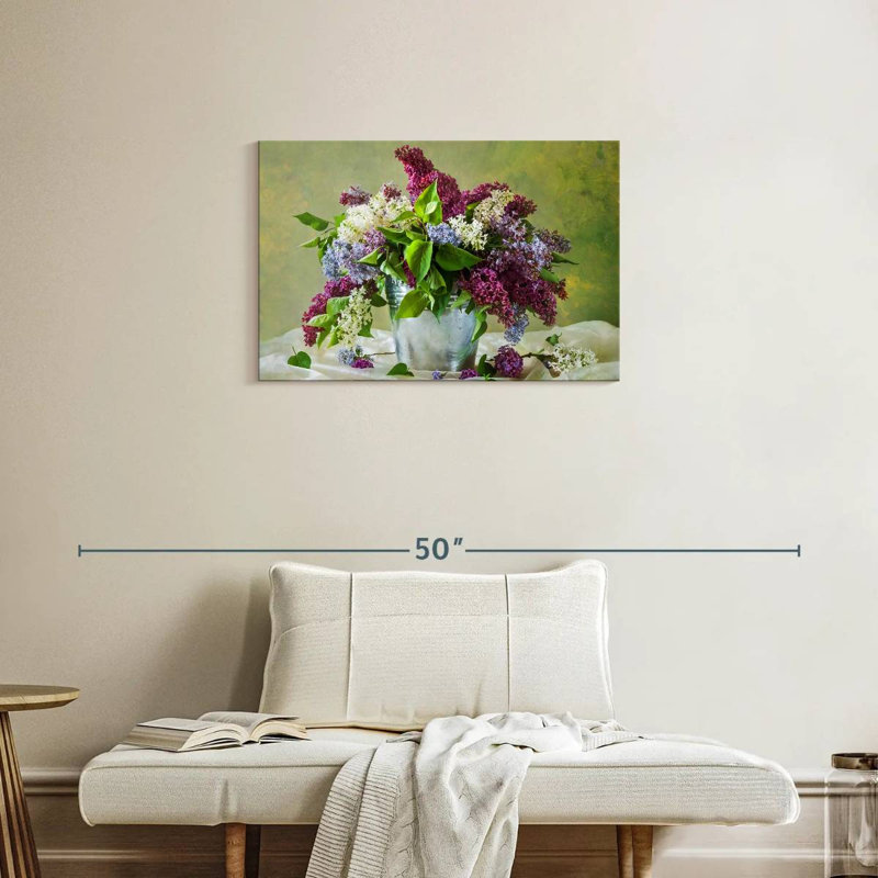 Harnek lilas dans un seau, H 20 po x l 30 po