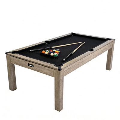 Table de billard 7 pi avec finition rustique - ensemble complet pour salle de jeux