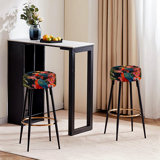 Parrot Palette Tropical Pattern - Tropical Bar Stools Set Of 2