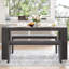 3-Piece Farmhouse Dining Set With Table And Two Benches For Versatile Home Use