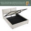 Lit plateforme tapissier avec rangement et tête de lit hydraulique en tissu chenille-954526003
