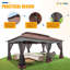 Pavillon de jardin robuste 12 x 20 pi avec filet extérieur-100083772