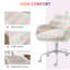 Chaise de bureau avec structure, revêtement en fausse fourrure, accoudoirs inclus, pivotant, hauteur réglable, roulettes