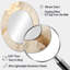 Miroir mural ovale en métal beige et doré Lightning IV-2089885101