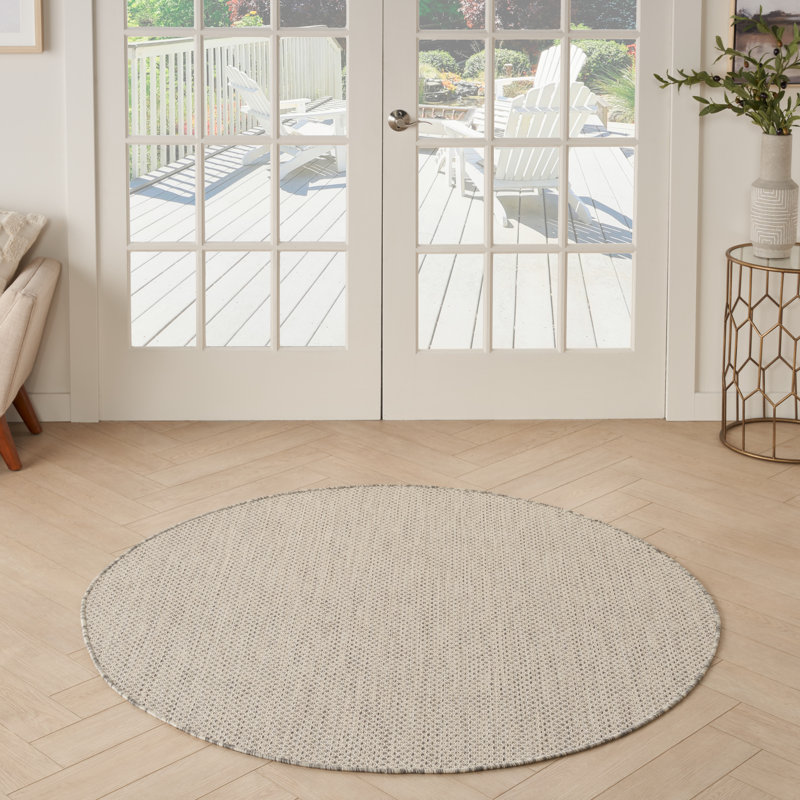 Anastasia Geometric Indoor / Outdoor Rug, Round 5'