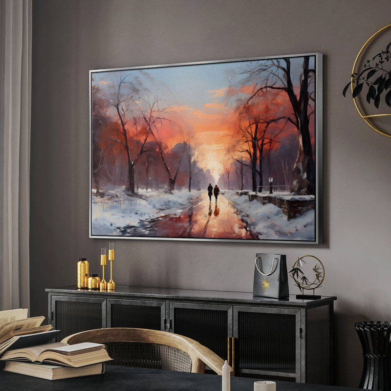 «Vintage Landscape - CCxxiv» sur toile, Argent, H 25 po x l 37 po x P 2 po