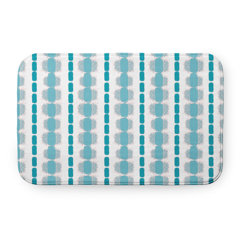 Tapis de bain Funky Junky, L 17 po x L 24 po, Bleu