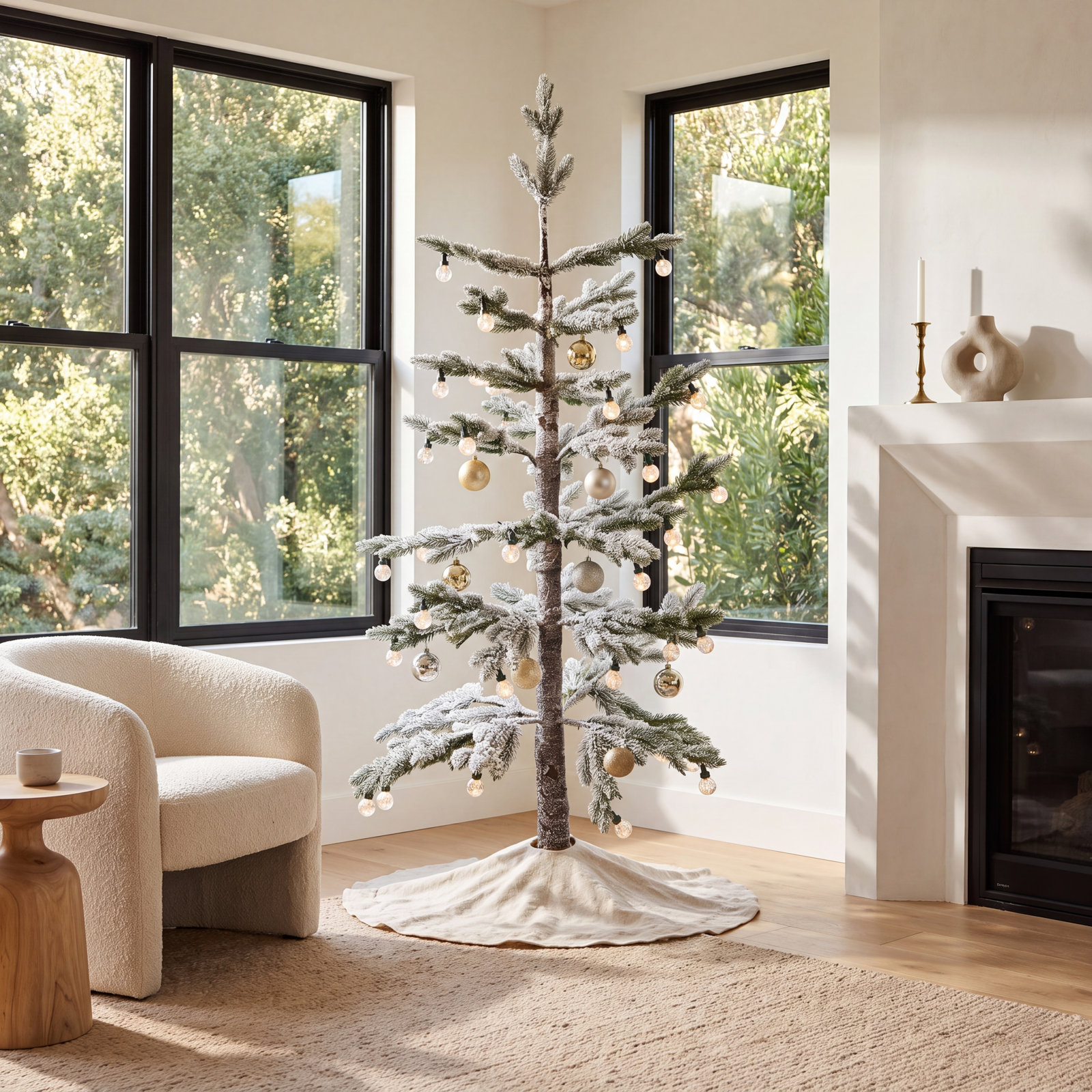 Frosted 3.9' Pre-Lit Christmas Tree