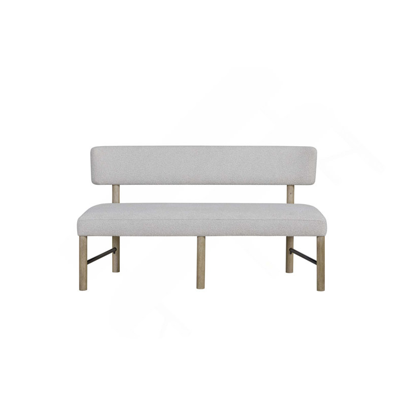 Upholstered Dining Bench With Backrest