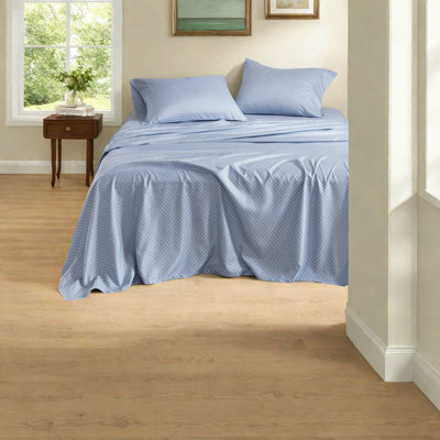 Comfortable Blue Floral Bedding Sets, Polyester, Cozy Twin Bedroom