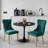 Dining Table Set,  24" Round Dining Table And 2 Velvet Dining Chairs With Gold-plated Legs-737608189-737608188
