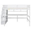 Lit mezzanine en bois massif pour enfants avec bureau intégré et tablettes-1703376553