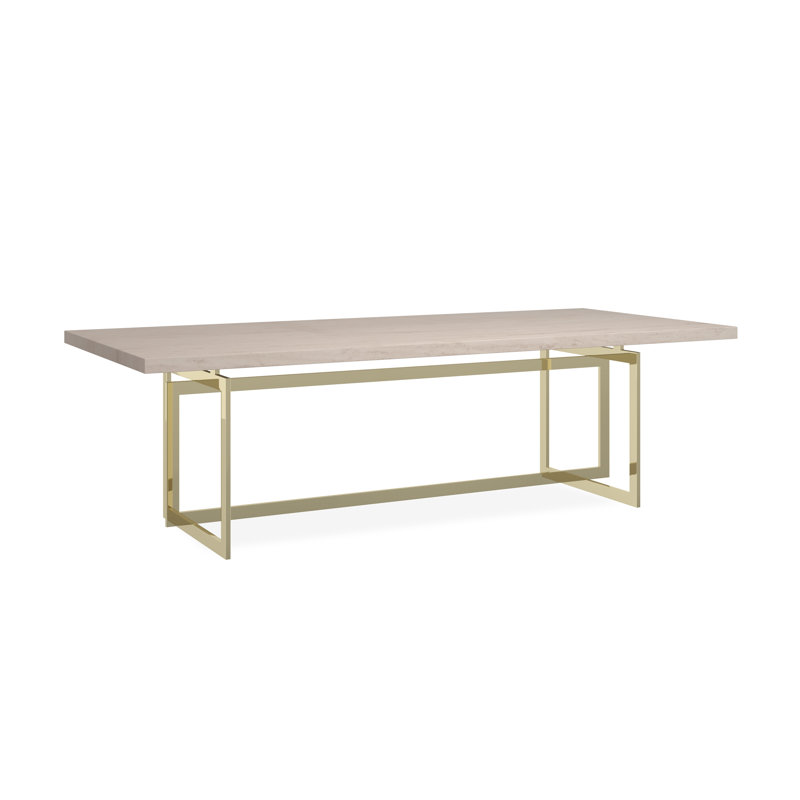 Caracole Classic Stone Dining Table, Gold, Beige