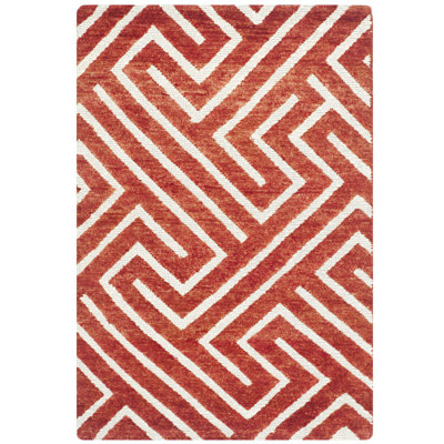 Santa Fe Five Hundred Thirty Five Area Rug In Rust / Silver