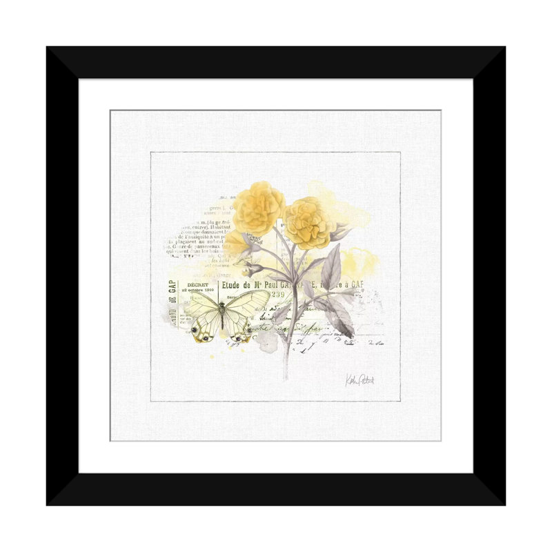 « ensoleillé day iv », reproduction d’impression sur toile tendue, Papier d'art encadré noir, H 16 po x l 16 po x P 1 po
