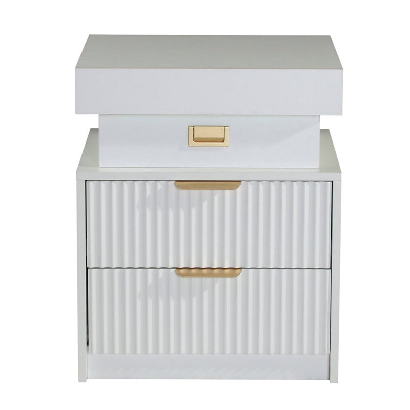 48cm W Manufactured Wood Bedside Table